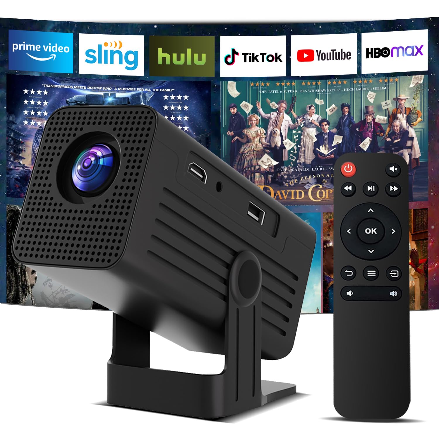 Amazon.com: Mini Projector, Portable Projector 4K Support, Full HD